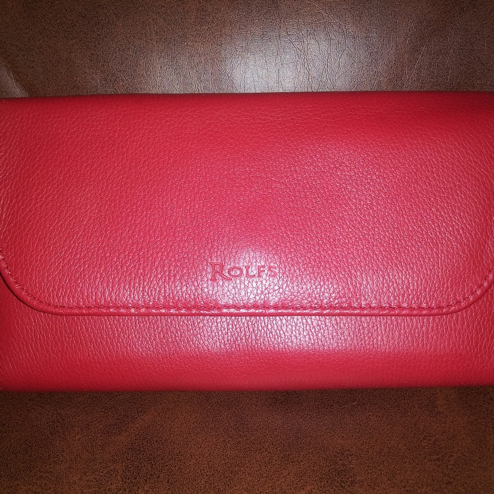 Rolfs red leather wallet